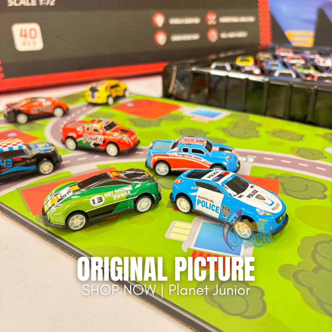 40 PCS 1:72 Alloy Model Car Collection Playset for Kids