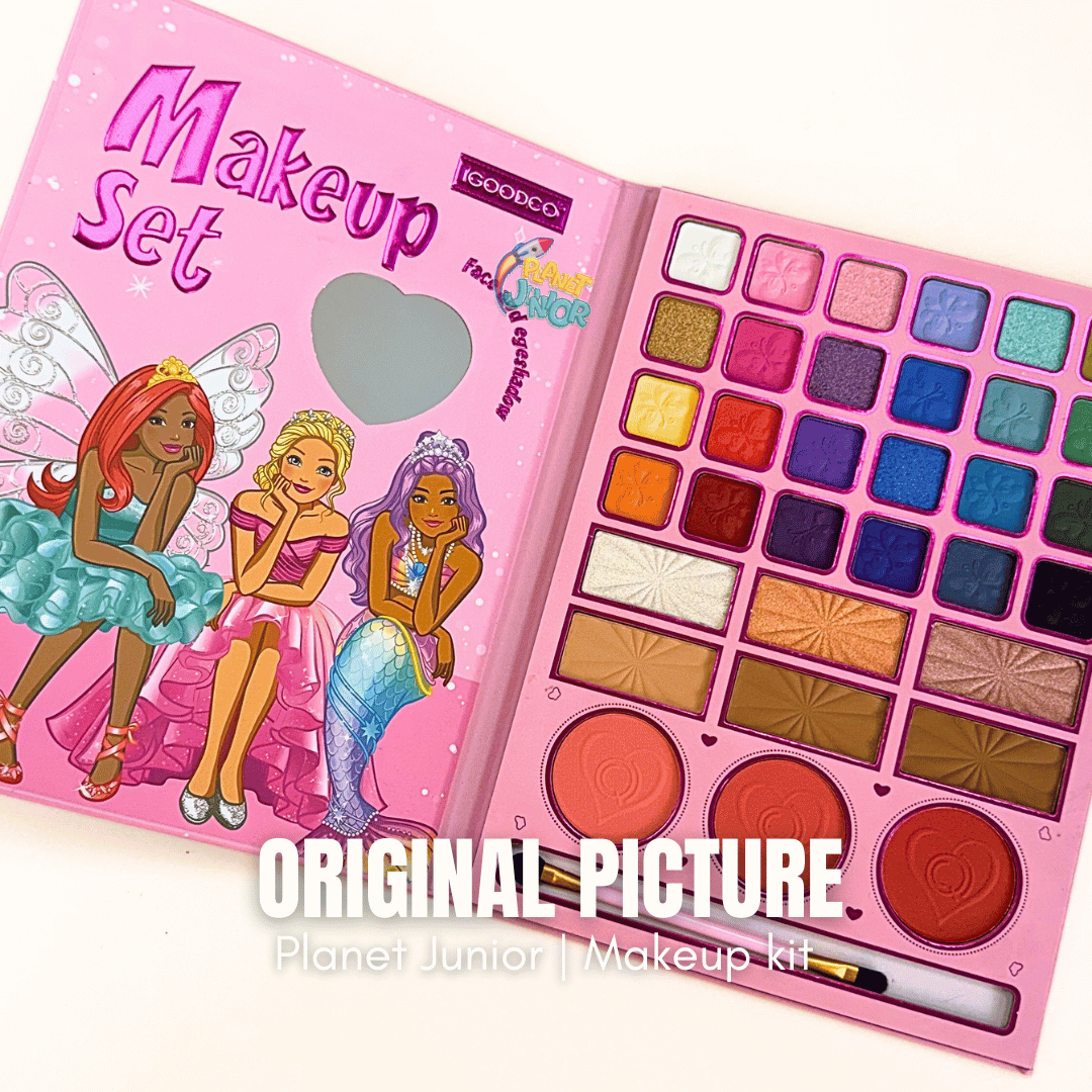 Princess Makeup Book Kit – Kids Foldable Eyeshadow Palette with Mirror 💖👑