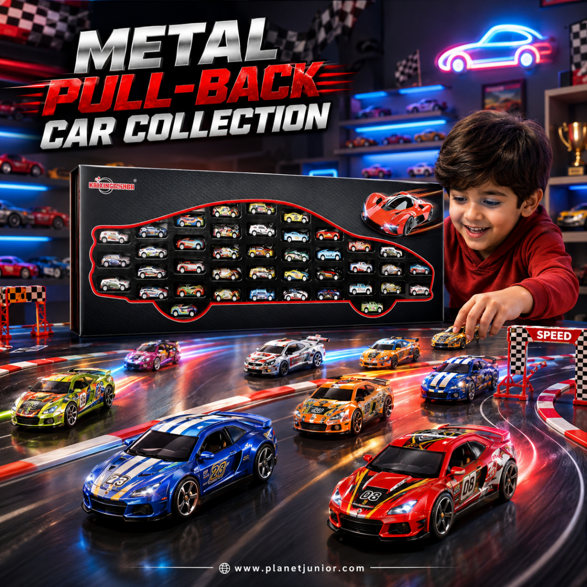 Pull Back Metal Racing Car Collection Set for Kids | 40 Pcs