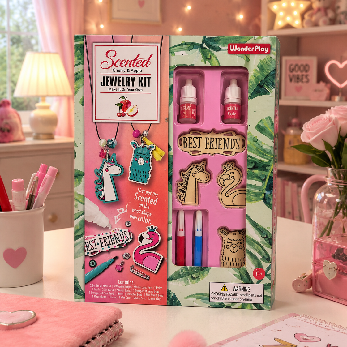 DIY Scented Cherry & Apple DIY Jewelry Craft Kit