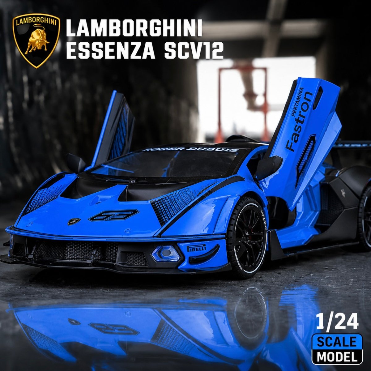 1:24 Lamborghini Essenza SCV12 Racing Supercar Diecast Alloy Model