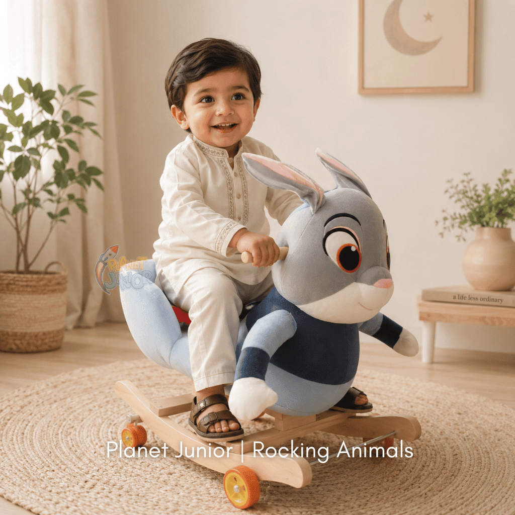Adorable Bunny Rocking and Riding Fun for Kids