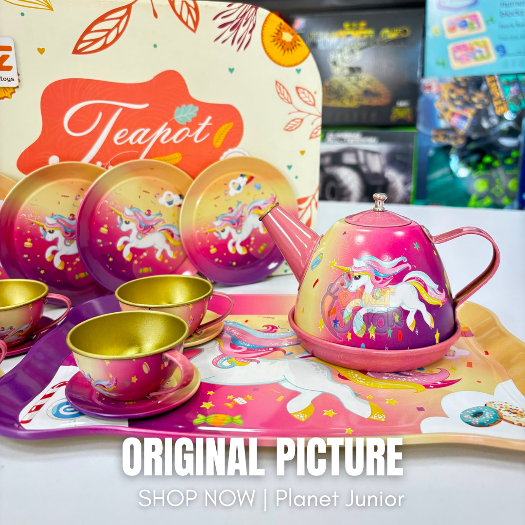 Unicorn Metal Tea Party Play Set with Carry Case