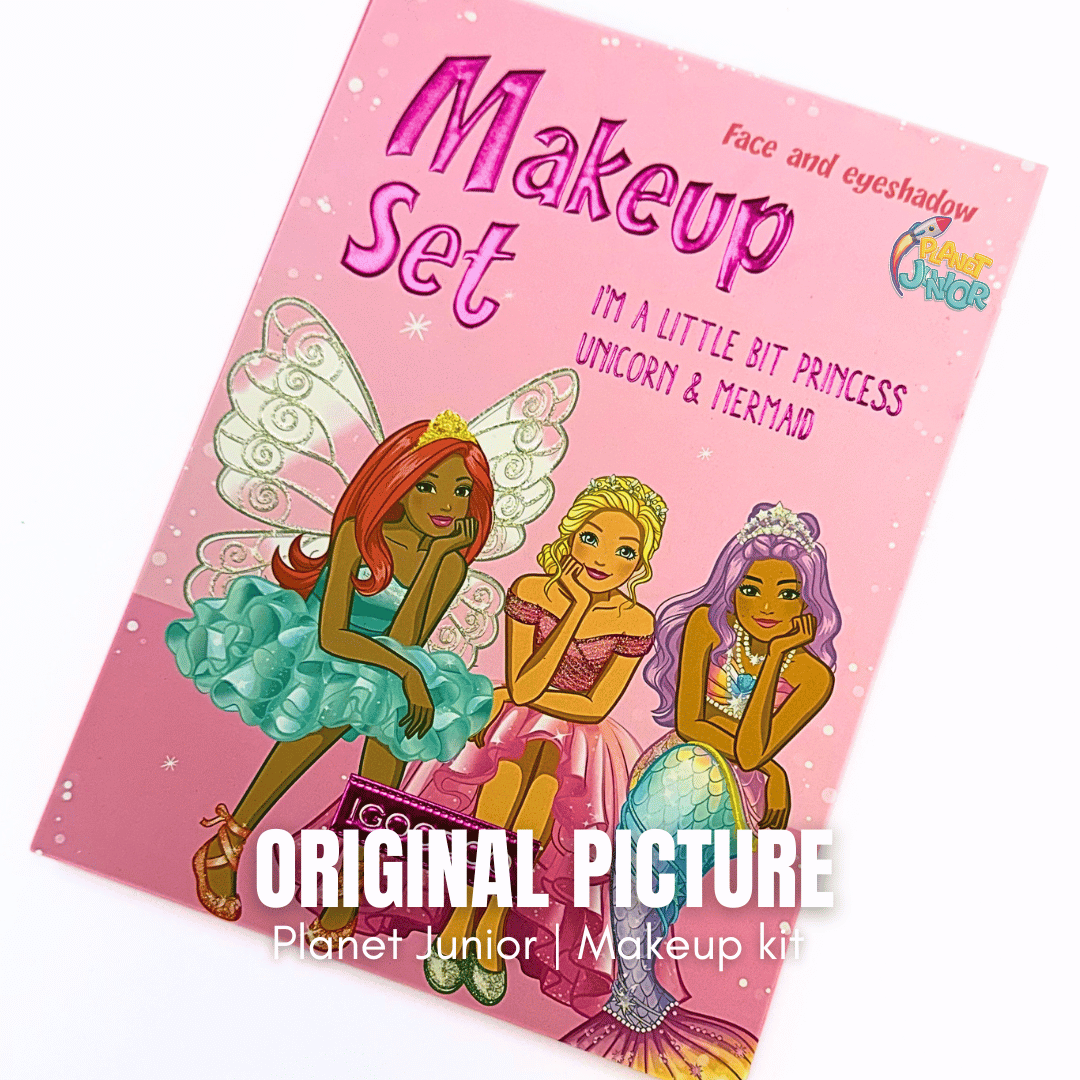 Princess Makeup Book Kit – Kids Foldable Eyeshadow Palette with Mirror 💖👑
