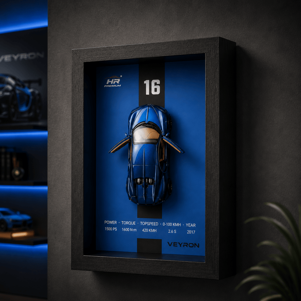 3D Display Frame 1:32 Bugatti Veyron Diecast Model