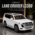 1:24 Toyota Land Cruiser LC300 Diecast Alloy Model Car – Light & Sound Edition