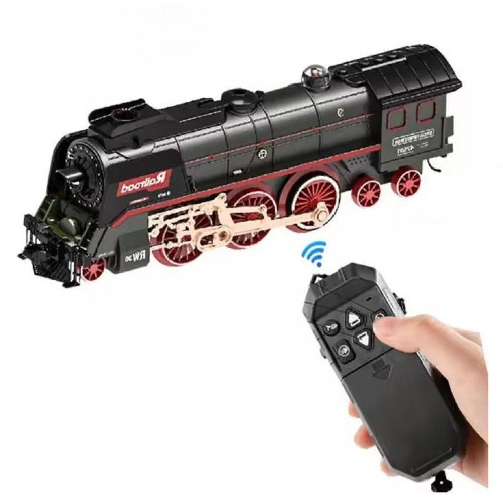Classical Railroad R/C Steam Train Set with Real Steam, Lights & Sounds (660+ cm Track)