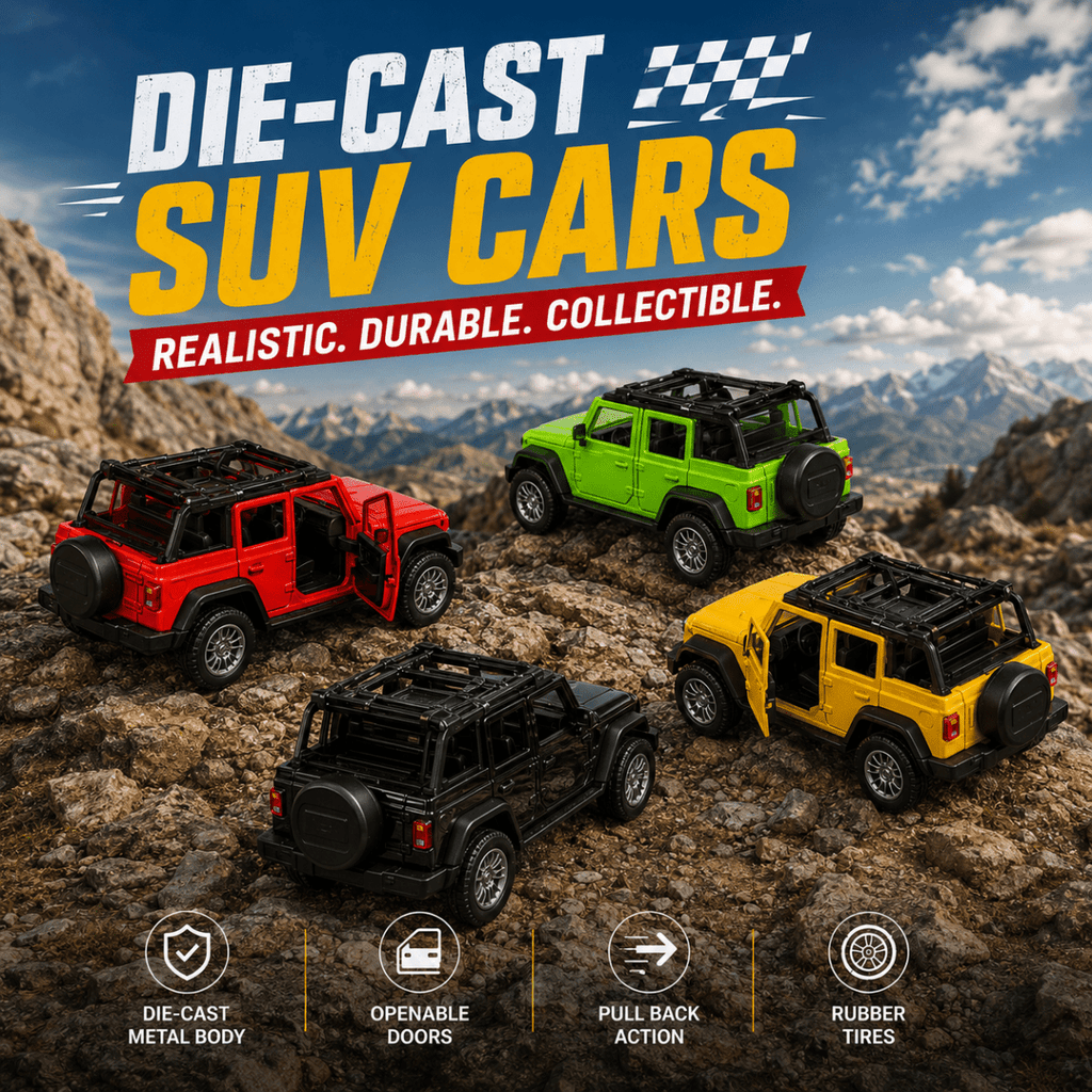 1:32 Jeep Wrangler JL Die-Cast Off-Road SUV  Car | 1 Pc