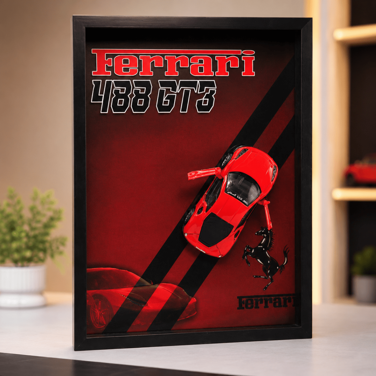 1:32 Ferrari 488 GTB 3D Framed Die-Cast Display Model