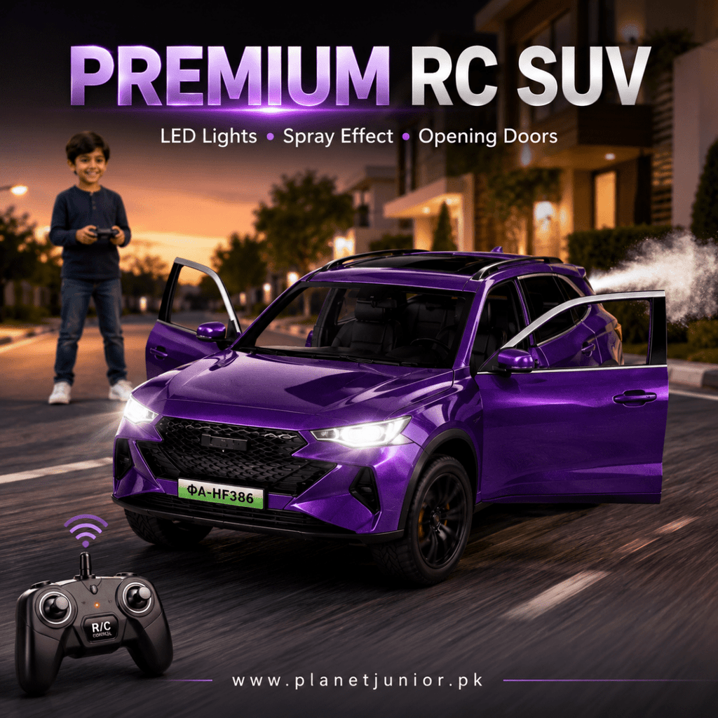 Premium RC SUV Car Spray, Opening Doors & LED Lights