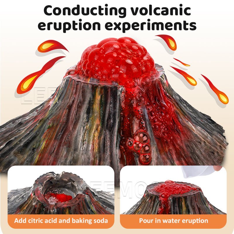 DIY Volcanic Eruption Science Experiment Kit with Realistic Lava Reaction & STEM Learning Fun