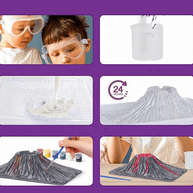 DIY Volcanic Eruption Science Experiment Kit with Realistic Lava Reaction & STEM Learning Fun