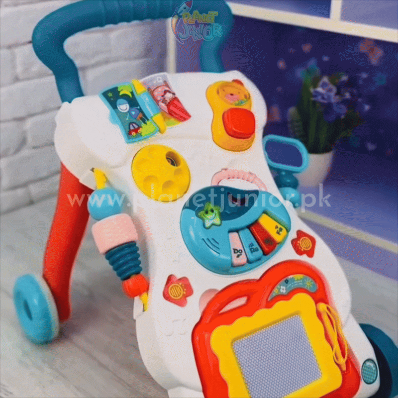 Huanger Large Sounds & Lights Baby Walker – Interactive Learning Push Walker