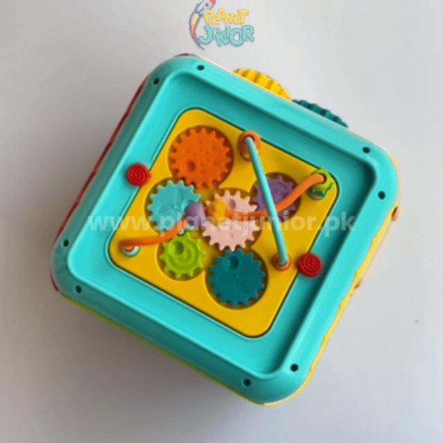 Huanger 7-in-1 Educational Activity Cube for Little Ones with Music & Light Functions