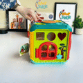 Huanger 7-in-1 Educational Activity Cube for Little Ones with Music & Light Functions
