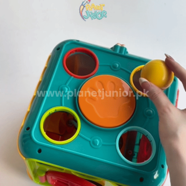 Huanger 7-in-1 Educational Activity Cube for Little Ones with Music & Light Functions
