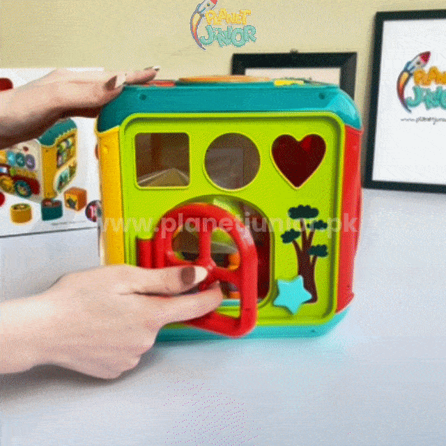 Huanger 7-in-1 Educational Activity Cube for Little Ones with Music & Light Functions