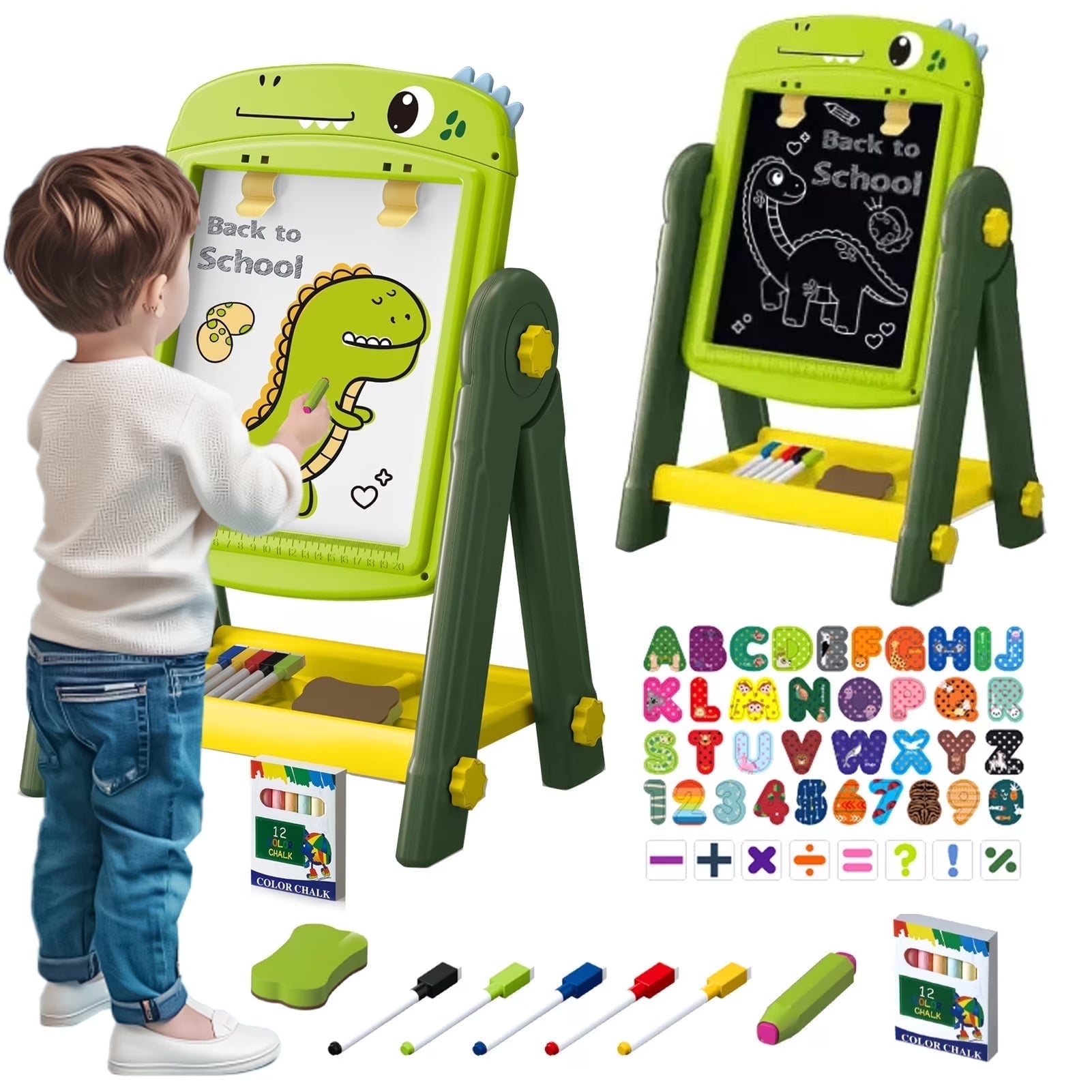Artist Kids Dino Drawing Easel Board – Double-Sided Creative Learning Station