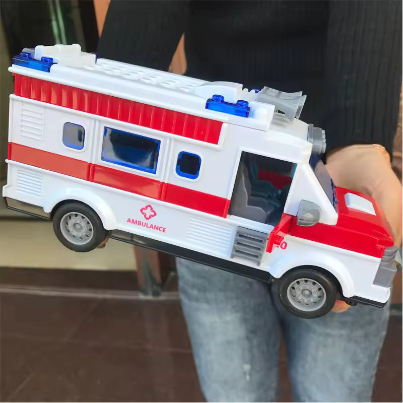 2.4G Remote Control Ambulance – Flashing Lights & Rescue Sound Emergency Truck for Kids