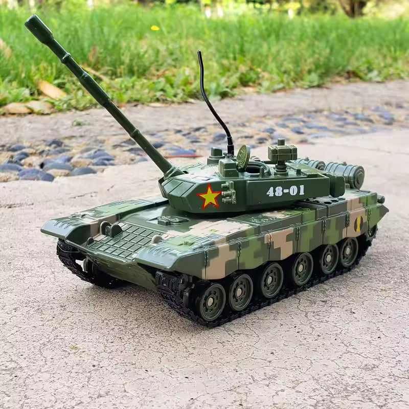 1:48 Alloy Battle Tank with Light & Sound Military Model