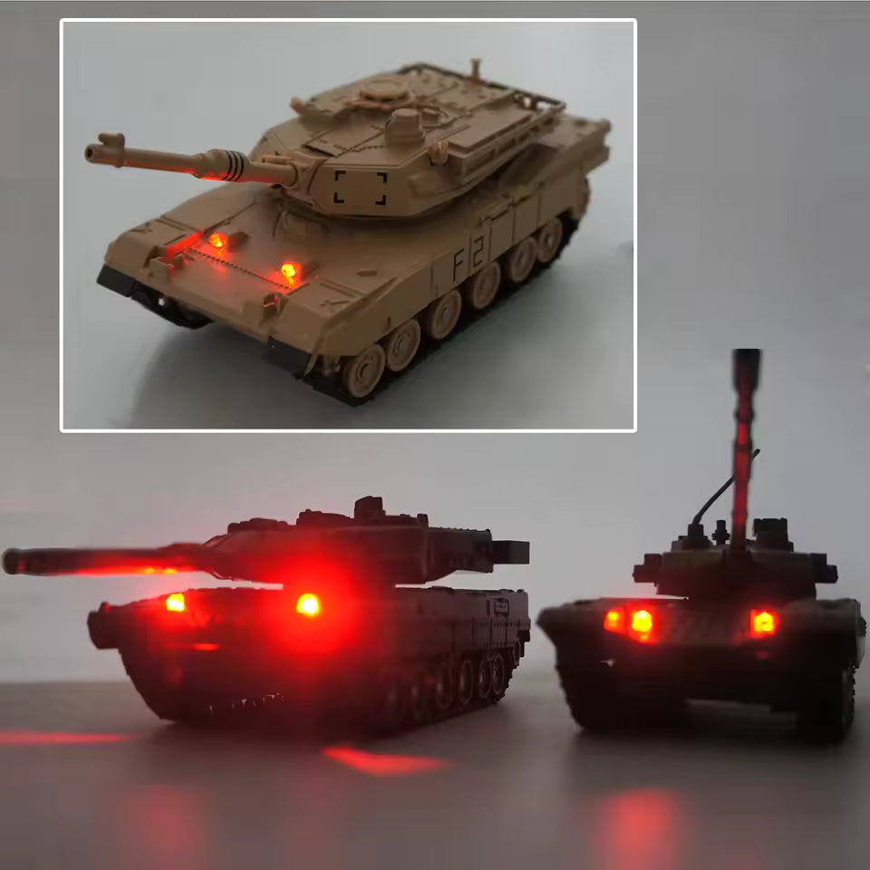 1:48 Alloy Battle Tank with Light & Sound Military Model