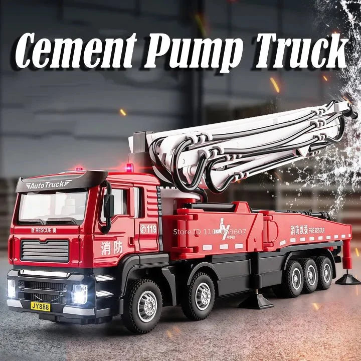 Fire Rescue Cement Pump Truck with Lights & Sound