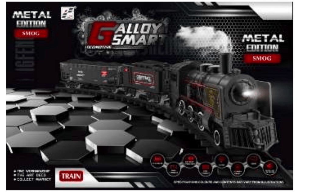 Alloy Smart Metal Edition Steam Train Set – Light, Sound & Safe Smoke Railway Set