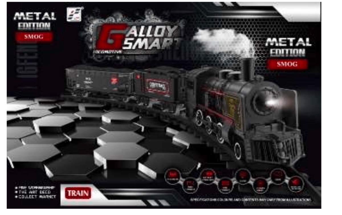 Alloy Smart Metal Edition Steam Train Set – Light, Sound & Safe Smoke Railway Set