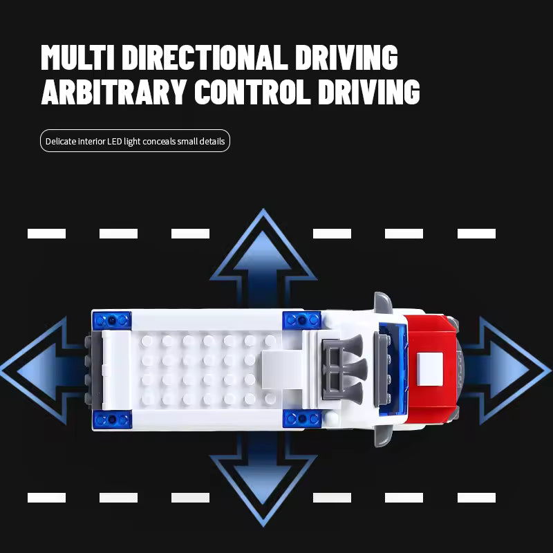 2.4G Remote Control Ambulance – Flashing Lights & Rescue Sound Emergency Truck for Kids