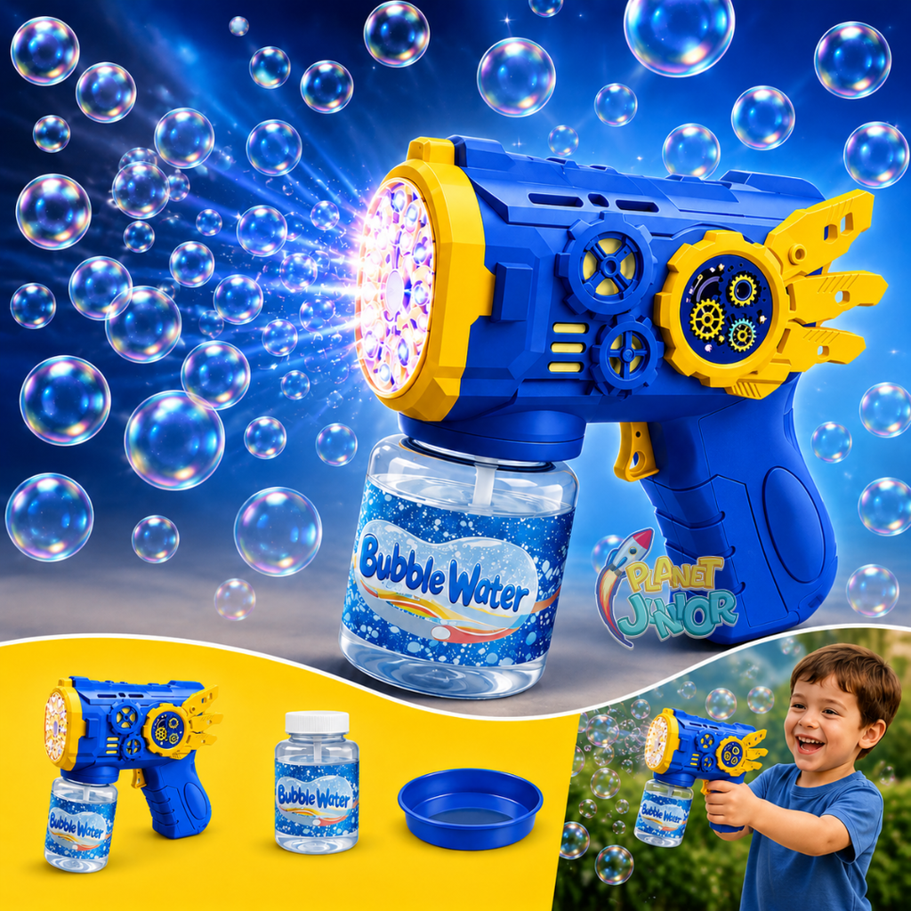 Space Wing Bubble Blaster with Lights & Bubble Solution