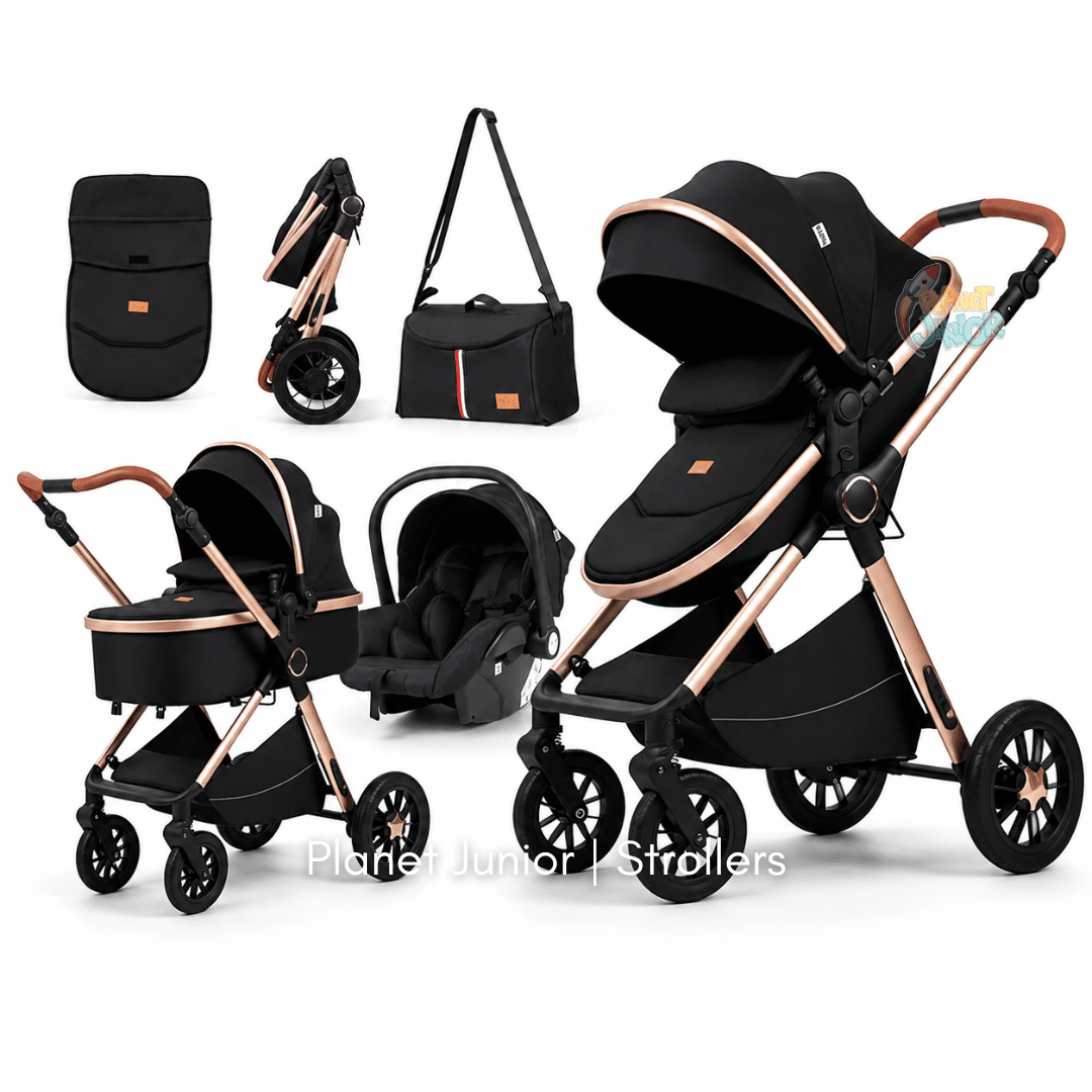 Kidilo Luxury 3-in-1 Pram, Stroller & Infant Car Seat Travel System