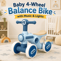 Baby 4-Wheel Balance Bike with Music & Lights