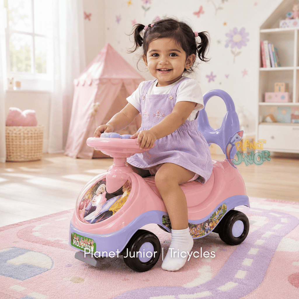 👑 Princess-Themed Kids Tolo Ride-On Car with Music & Horn