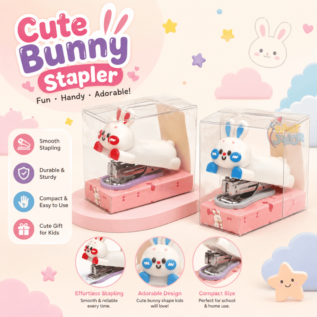Cute Cartoon Mini Stapler – Kawaii Animal Desk Stapler Collection