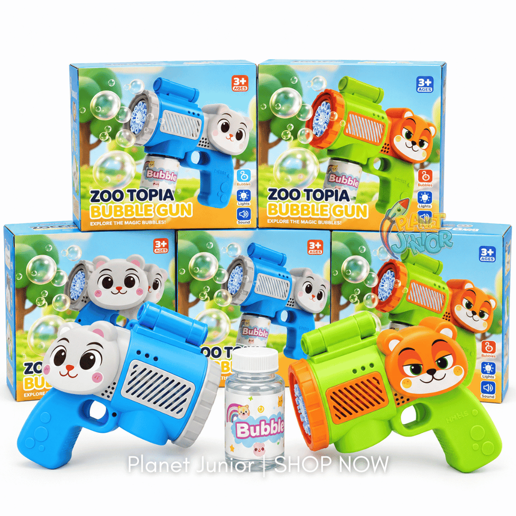 🫧 Zoo Topia Bubble Gun – Kids Bubble Blaster