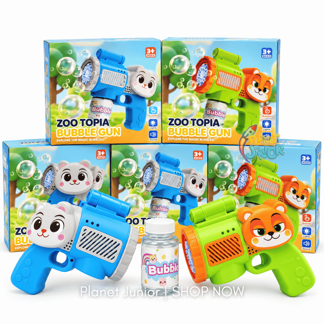 🫧 Zoo Topia Bubble Gun – Kids Bubble Blaster