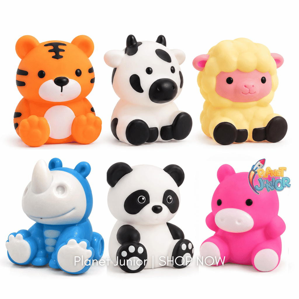 🛁 Cute Animal Bath Toys – Squeeze & Play Set for Kids