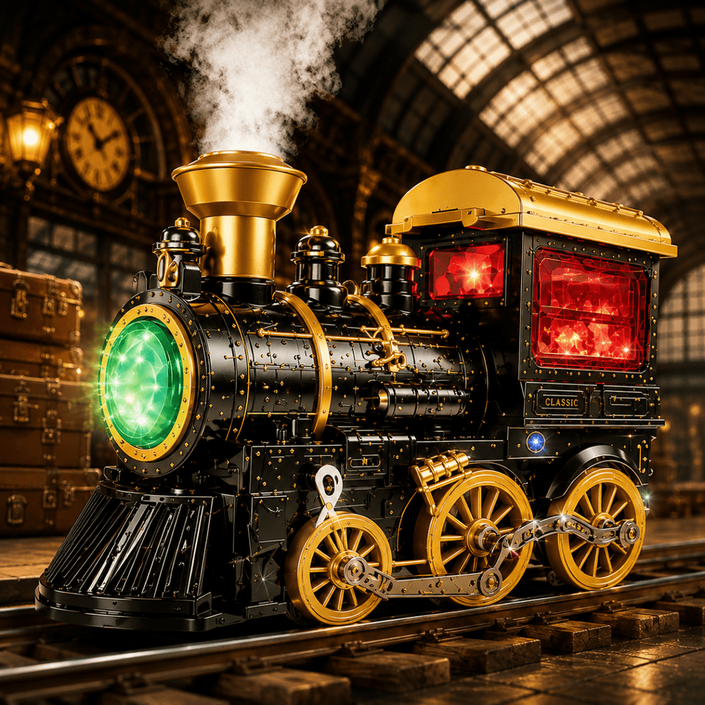 Electric Spray Train Engine – Light, Sound & Mist Steam Train