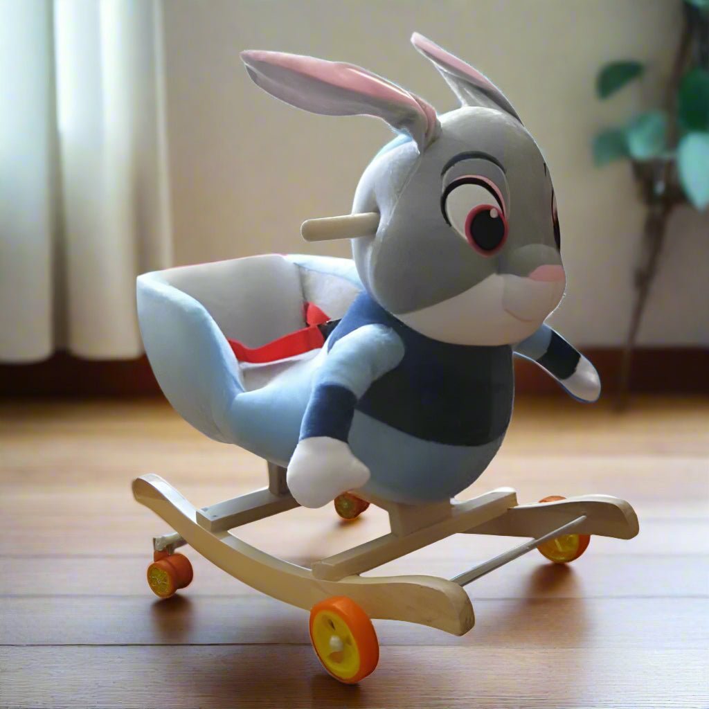 Adorable Bunny Rocking and Riding Fun for Kids