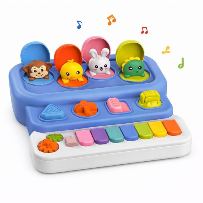 Animal Musical Pop-Up Piano with Lights, Sounds & Interactive Keys