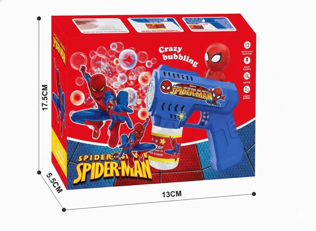 Automatic Light-Up Spider Hero Bubble Blaster for Kids