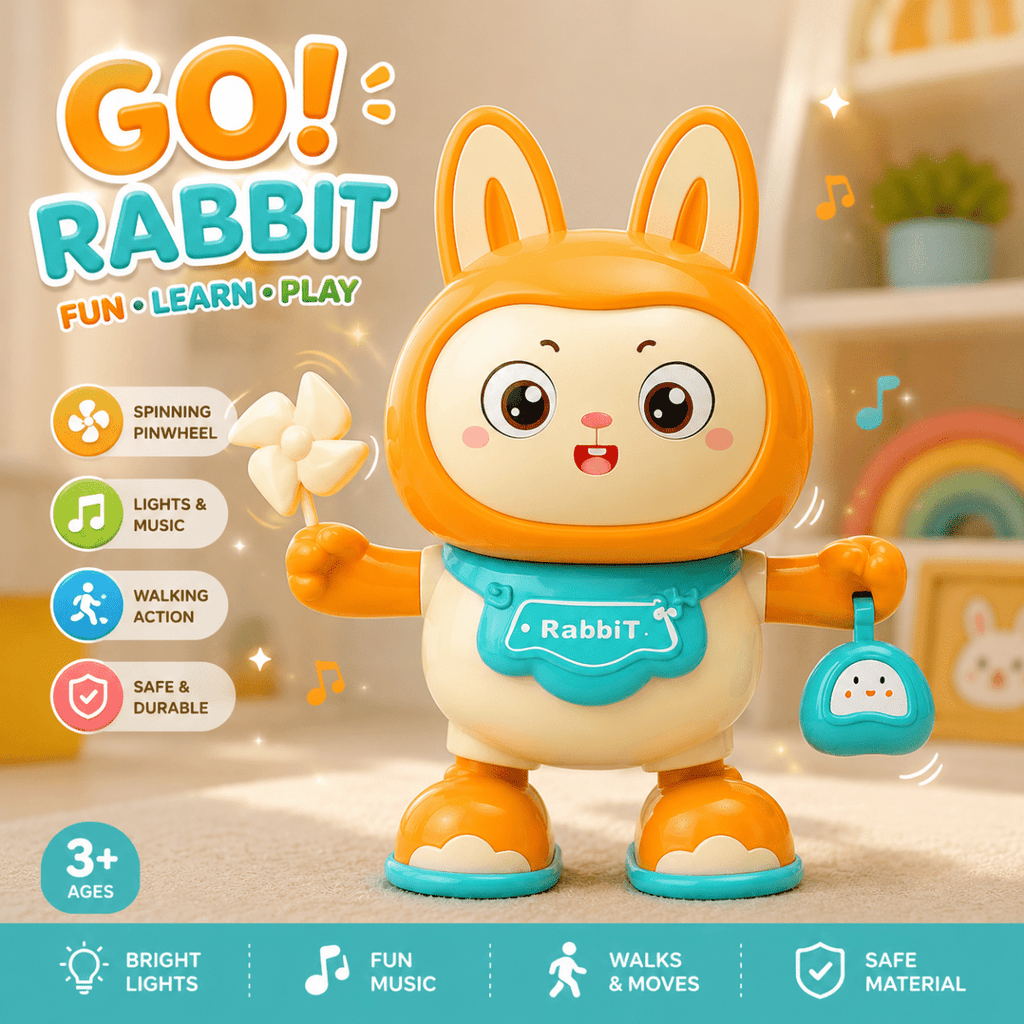 Dancing Musical Rabbit – Light, Sound & Moving Action Bunny