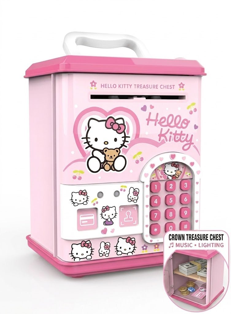 Cute Safe Box Piggy Bank with Password Lock, Electronic Keypad & Coin Saving Storage for Kids