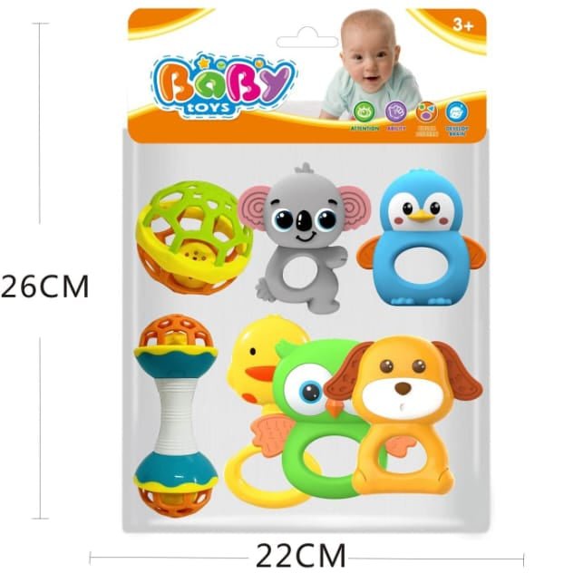 Baby Bell Rattles Set – Soft Sound, Easy Grip & Developmental Play