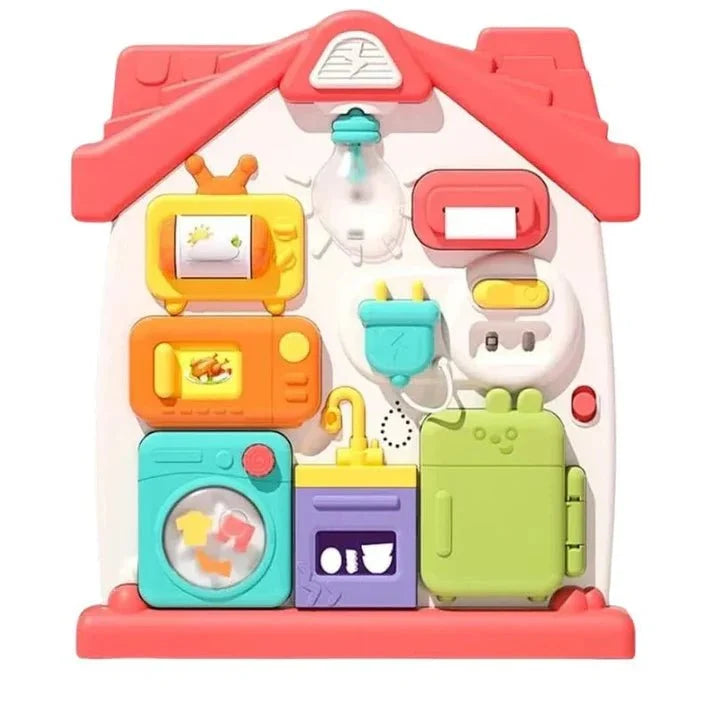 Baby Busy Board Multifunctional House – Interactive Learning & Sensory Activity Toy