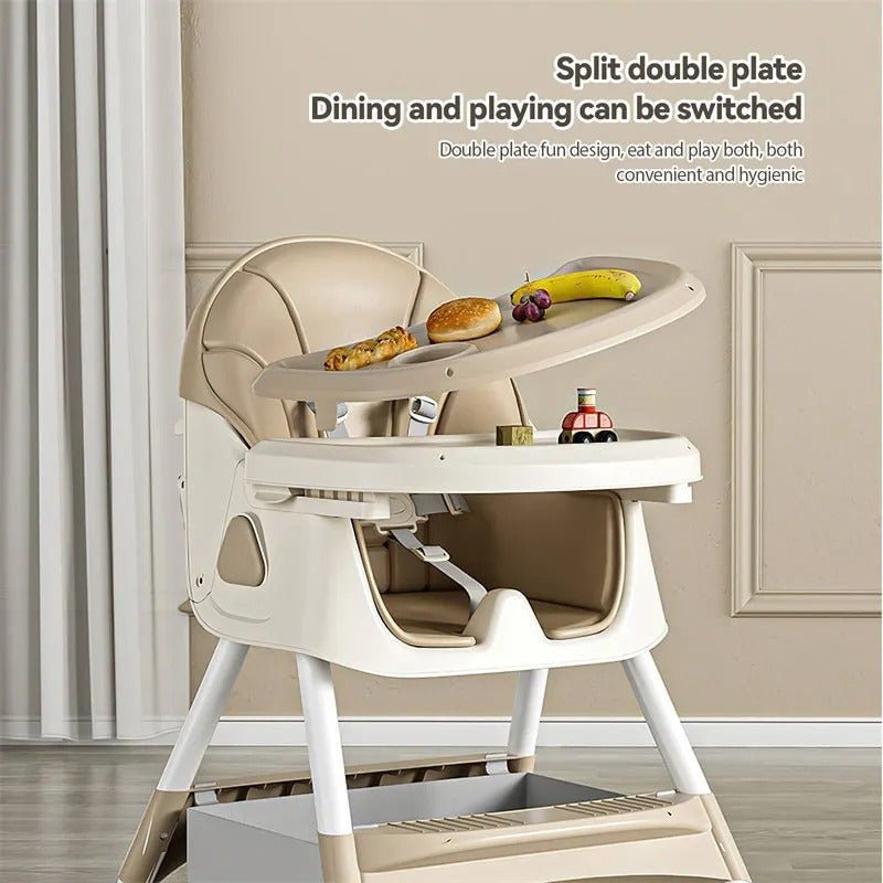 Kidilo Baby Feeding High Chair with Toy Bar & Storage