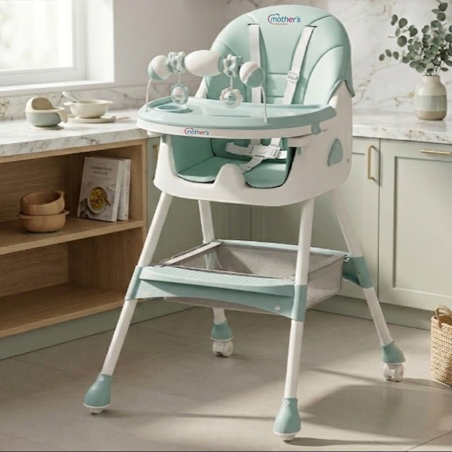 Kidilo Baby Feeding High Chair with Toy Bar & Storage