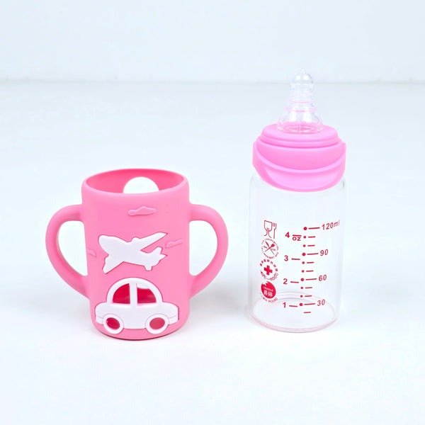 Baby Glass Feeder with Soft Silicone Teat | 240ml