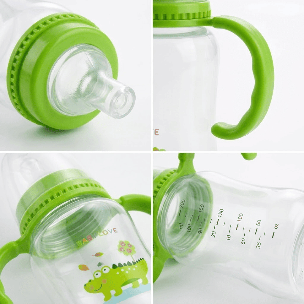 Baby Love Training Sippy Bottle – Soft Nipple, Easy-Grip Handles & Anti-Colic Design
