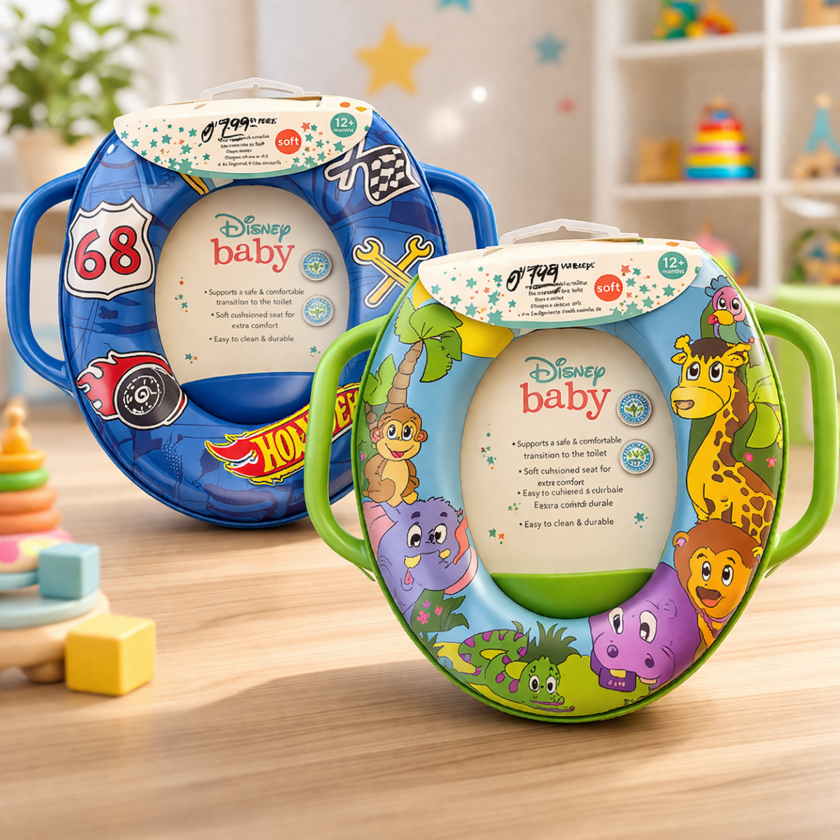 Baby Potty Training Seat with Handles – Soft Cushioned Toilet Trainer